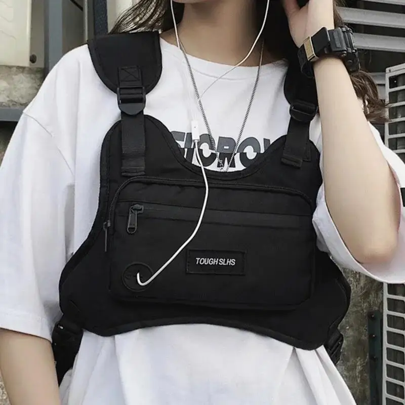 Taktische Weste Brust Tasche Hip Hop Streetwear Fashion Große Kapazität Funktionale Taille Sport Casual Oxford Für Männer Frauen Heißer Verkauf