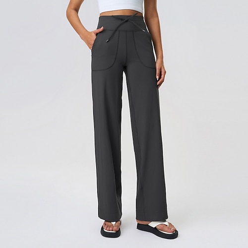 Per uomo Pantaloni fitness Pantaloni da Pilates Pantaloni da allenamento Coulisse Tasche Laterali con Tasca per Telefono Allenamento in Palestra Corsa Fitness Pantaloni Leggings Tinta unica Grigio