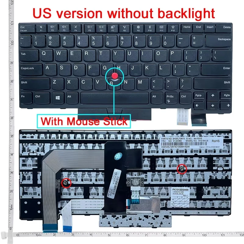 US/BR/SP/FR/RU Englisch NEUE Laptop-Tastatur für Lenovo IBM Thinkpad T470 T480 A475 A485 Image