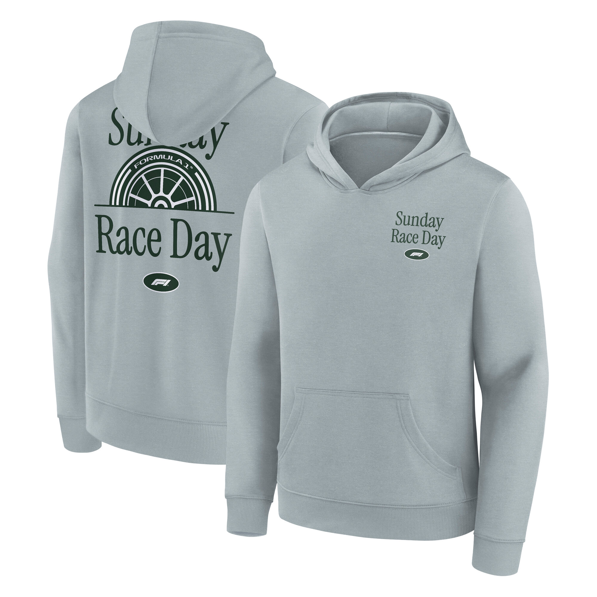 Sweat à capuche graphique Formule 1 du dimanche de course - Gris chiné - Enfant - unisexe Taille: YL