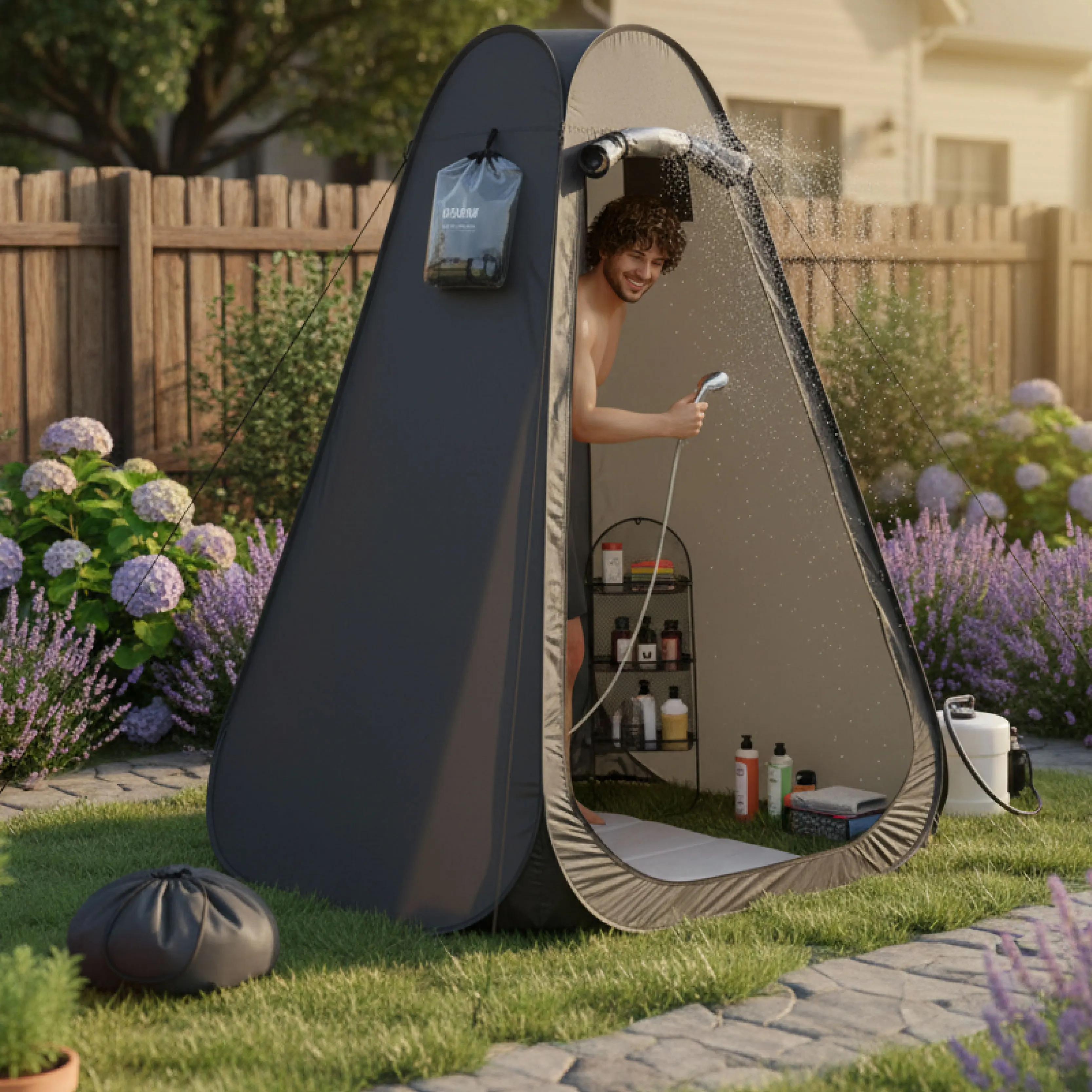Tragbares Pop-Up-Privatsphäre-Zelt für Outdoor-Dusche, Camping-Toilette, Regenschutz, Einfacher Aufbau, Faltbar mit Aufbewahrungstasche