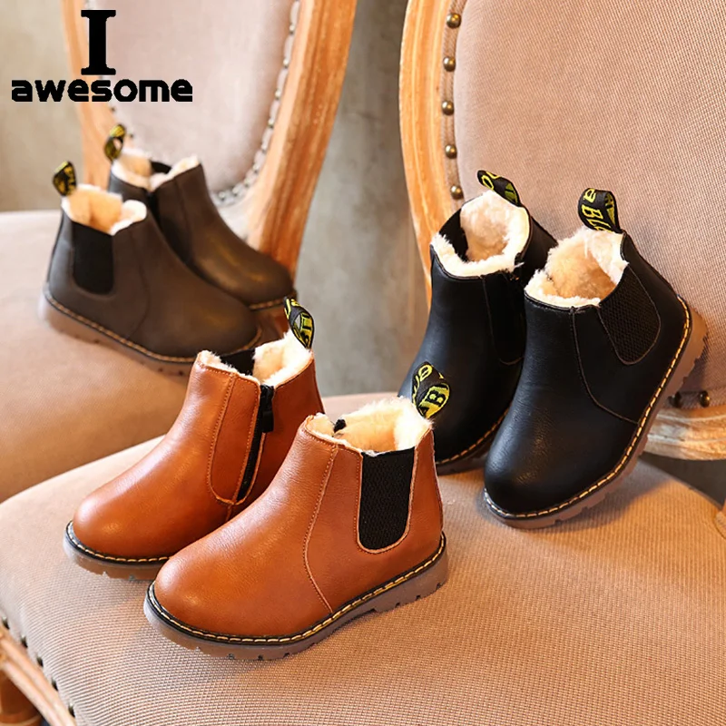 2021 begrenzte Winter-Regenstiefel, kurze Stiefel, große Jungen-Kinderschuhe, kurze Stiefel für Jungen, England-Lederschuhe, Mädchenstiefel, neue Botas