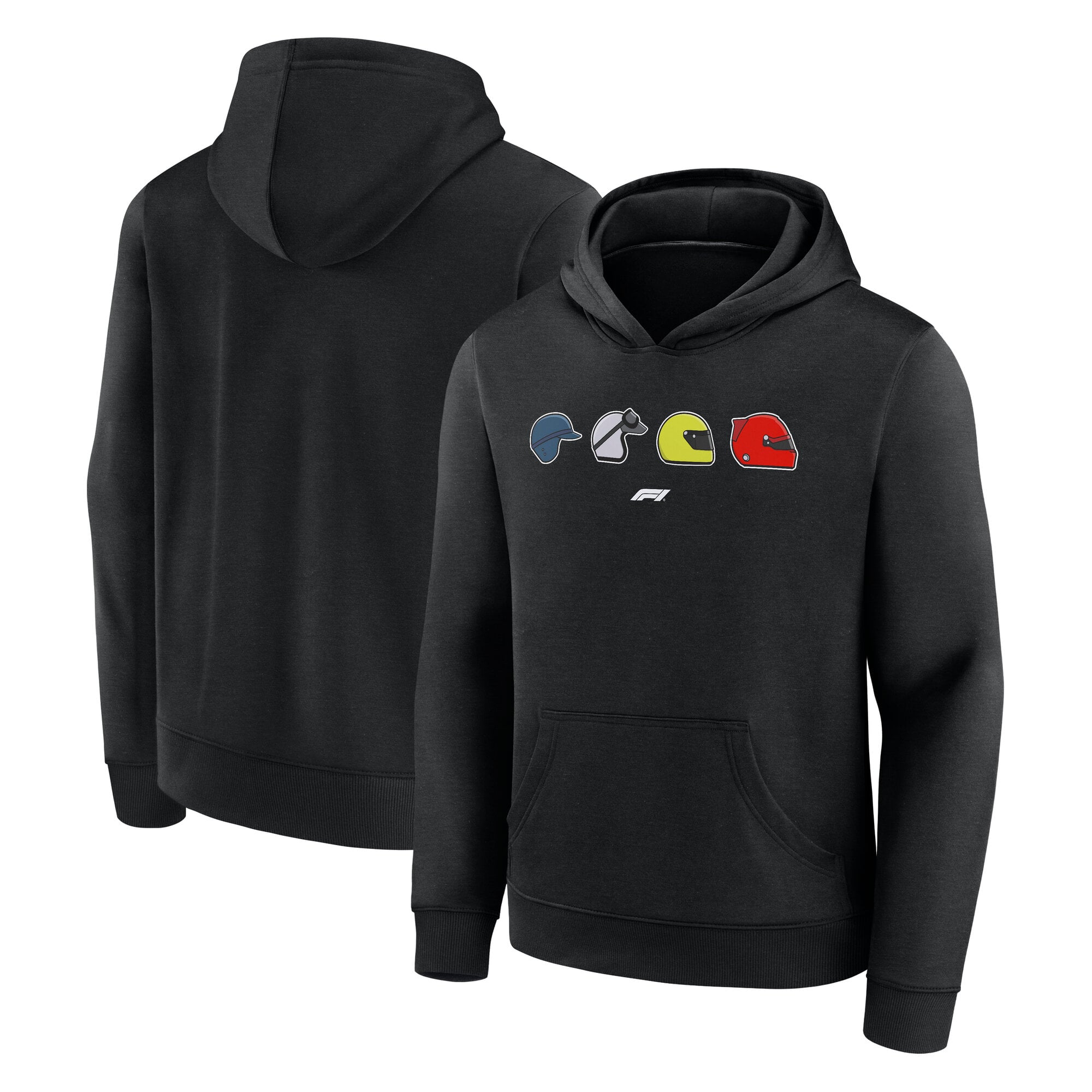 Sweat à capuche graphique Formula 1 Heritage Racing Helmets - Noir - Enfant - unisexe Taille: YXL
