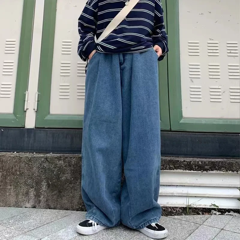 Arens Baggy Jeans Hose männliche Jeans hose schwarz weites Bein Hosen Herren Jeans lose lässige koreanische Streetwear Hip Hop Harajuku