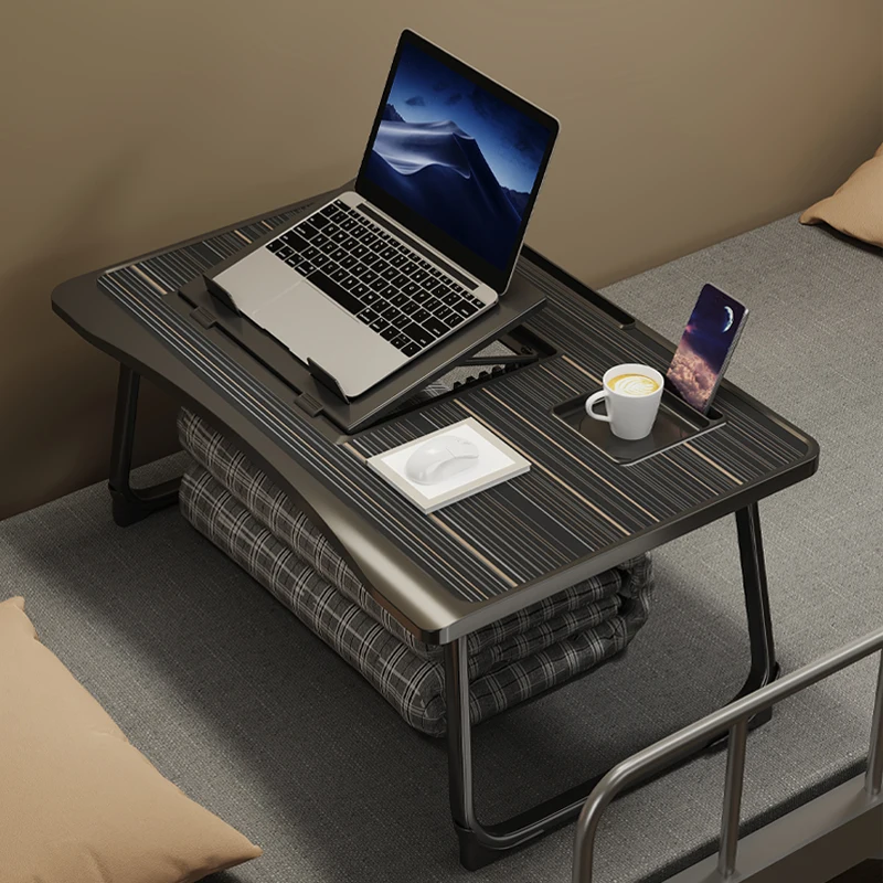 Scrivania pieghevole per laptop, supporto per laptop regolabile in altezza, scrivania per lettura, tavolino da colazione per casa, scrivania da ufficio, scrivania da studio con cassetti