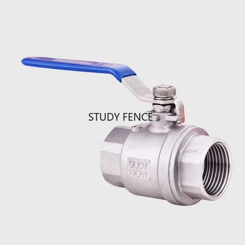 1pc valvola a sfera in acciaio inossidabile 304 Valvola a sfera a due pezzi Interruttore valvola filettata manuale Accessori hardware per tubi dell'acqua DN8-DN50