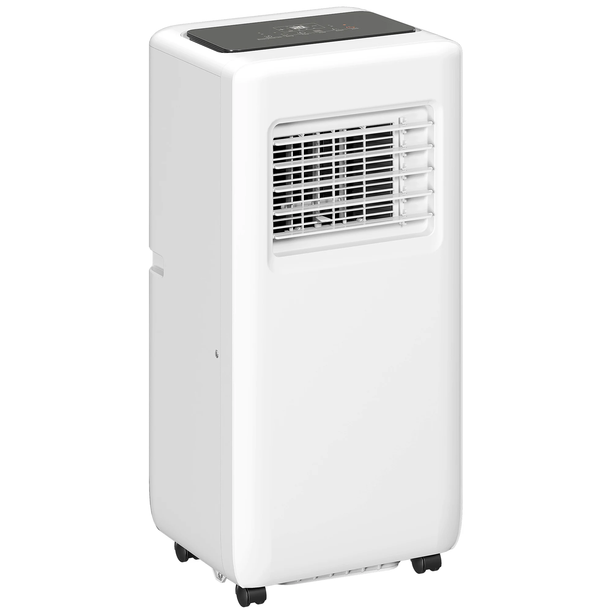 Climatiseur mobile, diverses réglages, écran LED, minuterie, roulettes, blanc, ventilateur de refroidissement, climatiseur mobile, ventilateur de climatisation, ventilateur sur pied
