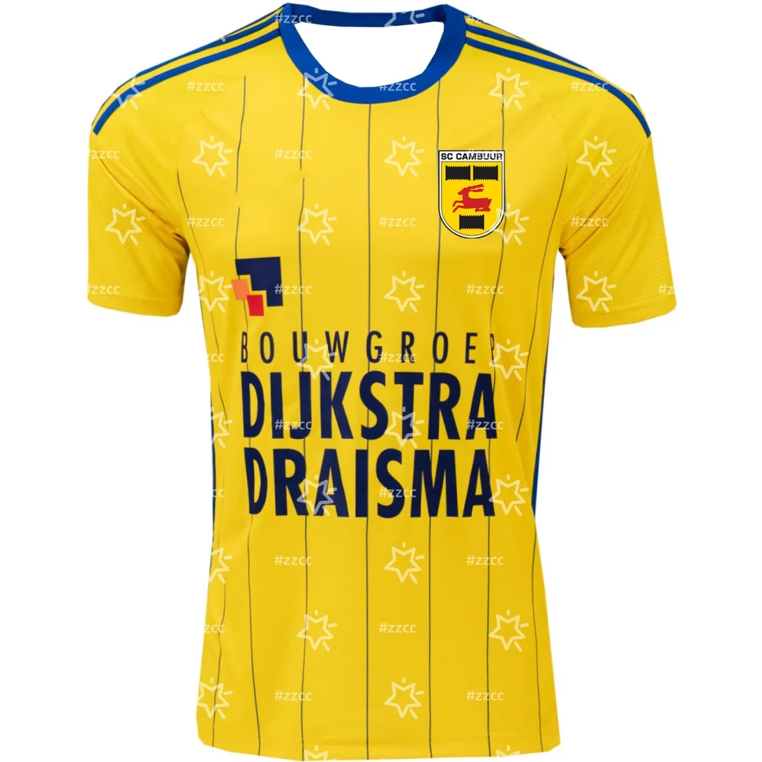 Maillot de football domicile SC Cambuur Leeuwarden 25-26, ensemble d'entraînement, t-shirt sport d'été pour homme, vêtements pour enfant, tee-shirt Y2K pour femme ﻿ ﻿
