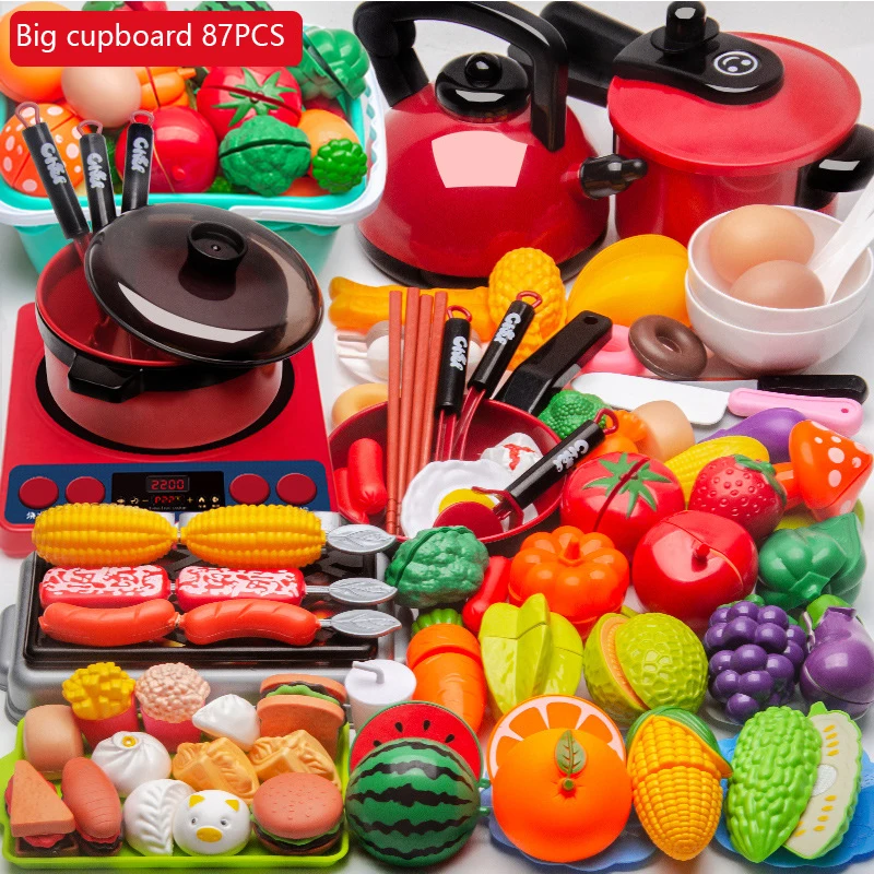 Ensemble d'ustensiles de cuisine pour bébé, jouets de cuisine pour enfants, jeu d'imitation éducatif pour filles, simulation de cuisine pour enfants