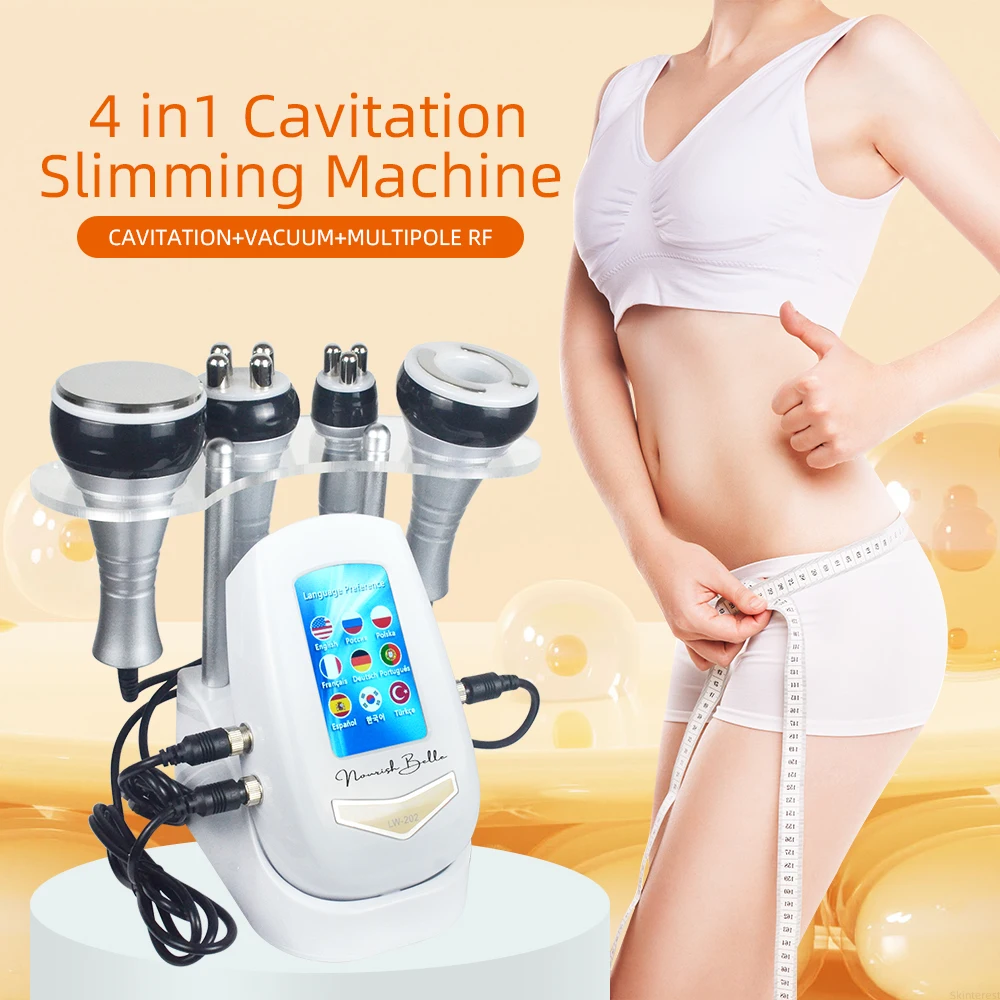 Appareil de Cavitation 4-en-1 KIM 8 40K pour Amincissement Corporel, Soin du Corps, Spa Sous Vide, Outil de Soin de la Peau, Éliminateur de Graisse par Fréquence