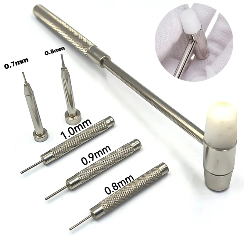 Outil de retrait de maillons de montre, support de fixation pour démontage de bracelet, mini marteau, outil de remplacement de goupilles de chaîne, kit d'outils de réparation de montres, outils