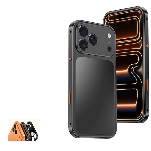 Handy Hülle Handyhüllen Für iPhone 17 Pro Max 16 Pro Max 15 Pro Max Rückseite Magnetische Adsorption Abnehmbar Unterstützt kabelloses Laden Stoßfest Metall Image