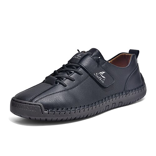 Weiße Herren-Schnürschuhe, leichte und bequeme Sneaker, schlichtes Design, ideal für den Alltag, Reisen, Wochenendausflüge und einen eleganten Freizeitlook. Image