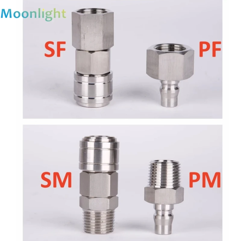 304 Edelstahl c Typ selbstsicher nde Schnell kupplungen Hochdruck kupplung pf sf pm sm 20/Schnell kupplungs stecker Image