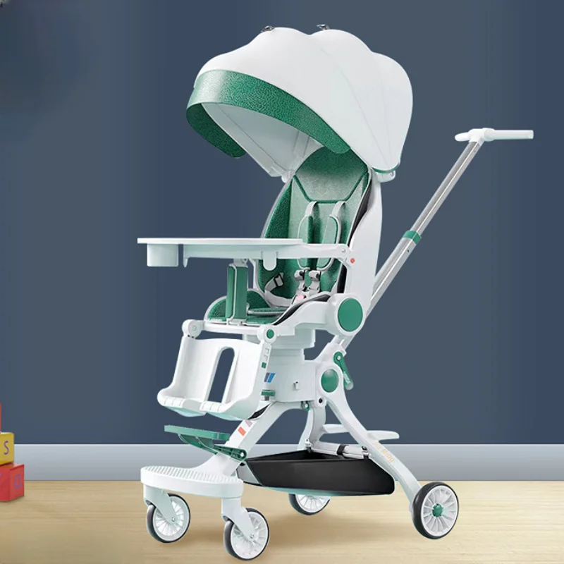 Leichte baby kinderwagen Hohe ansicht Kann sitzen oder liegen Baby kinderwagen mit baby komfort klapp baby pram baby zubehör Image