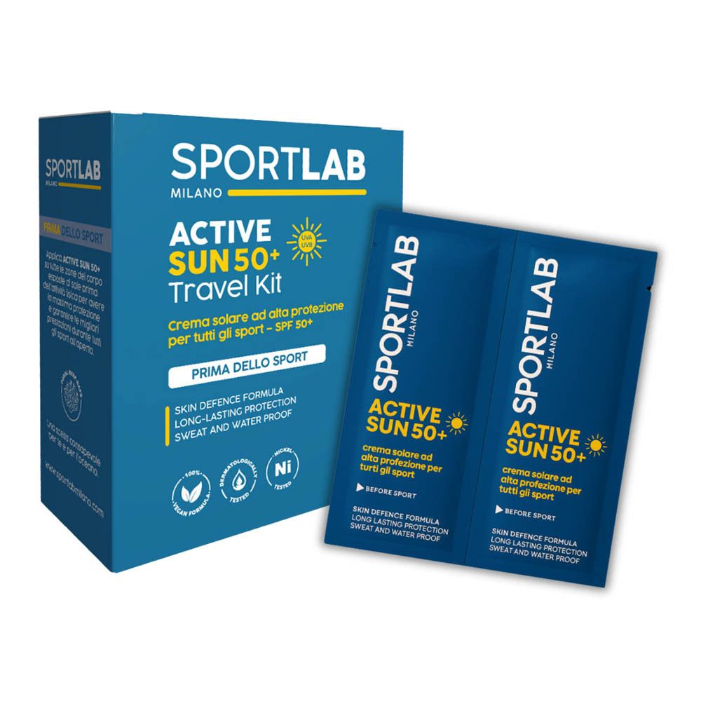 SPORTLAB Milano - ACTIVE SUN 50+ Crema Solare Travel Kit 16x8 ml solar