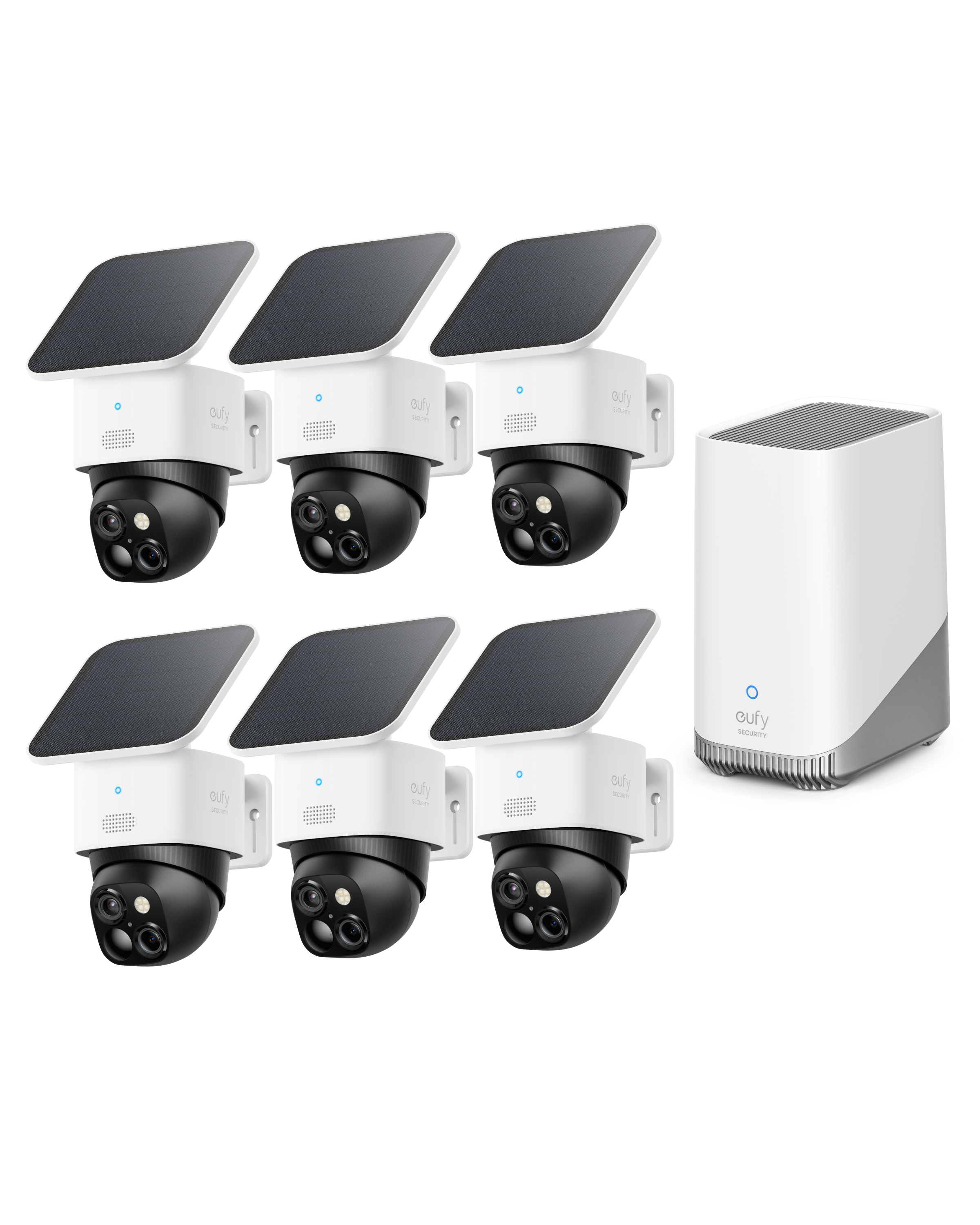 eufy SoloCam S340 (6-Cam Kit) + eufy HomeBase™ S380 White