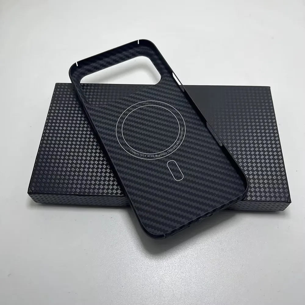 Echte Kohlefaser für MagSafe Magnetische Hülle für iPhone 17 Pro Max Aramidfaser Vollständige Abdeckung für iPhone 17 Pro Carbon-Hülle Image