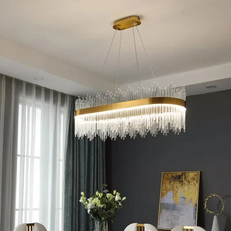 2025, moderne LED-Kristall-Kronleuchter, runde Luxus-Gold-Kristall-Hängeleuchten für Wohnzimmer, Schlafzimmer, Küche, Heimdekoration, Kronleuchter