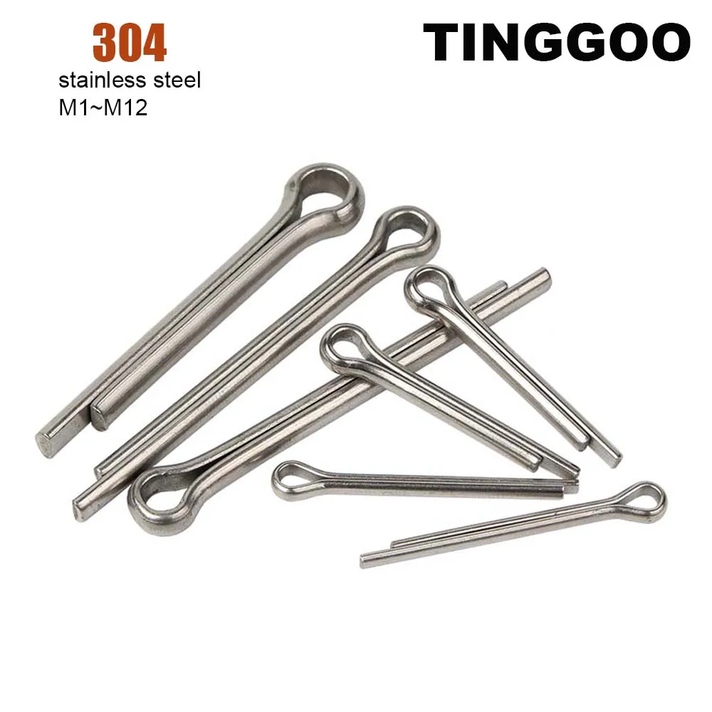 1/50 stücke M1 M1,2 M1,5 M2 M3 M3,2 M4 M5 M6 M8 M10 304 Edelstahl Frühling Splint haar Pin Split Clamp Traktor Offene Elastische Clip Image