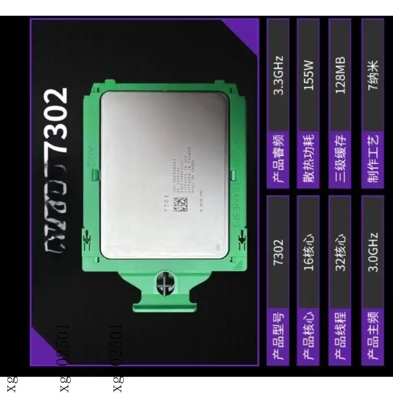 AMD Epyc 7532 32 Core 64 Threads 3,30 GHz 200 W entsperrte Server-CPU 2,40 GHz Image
