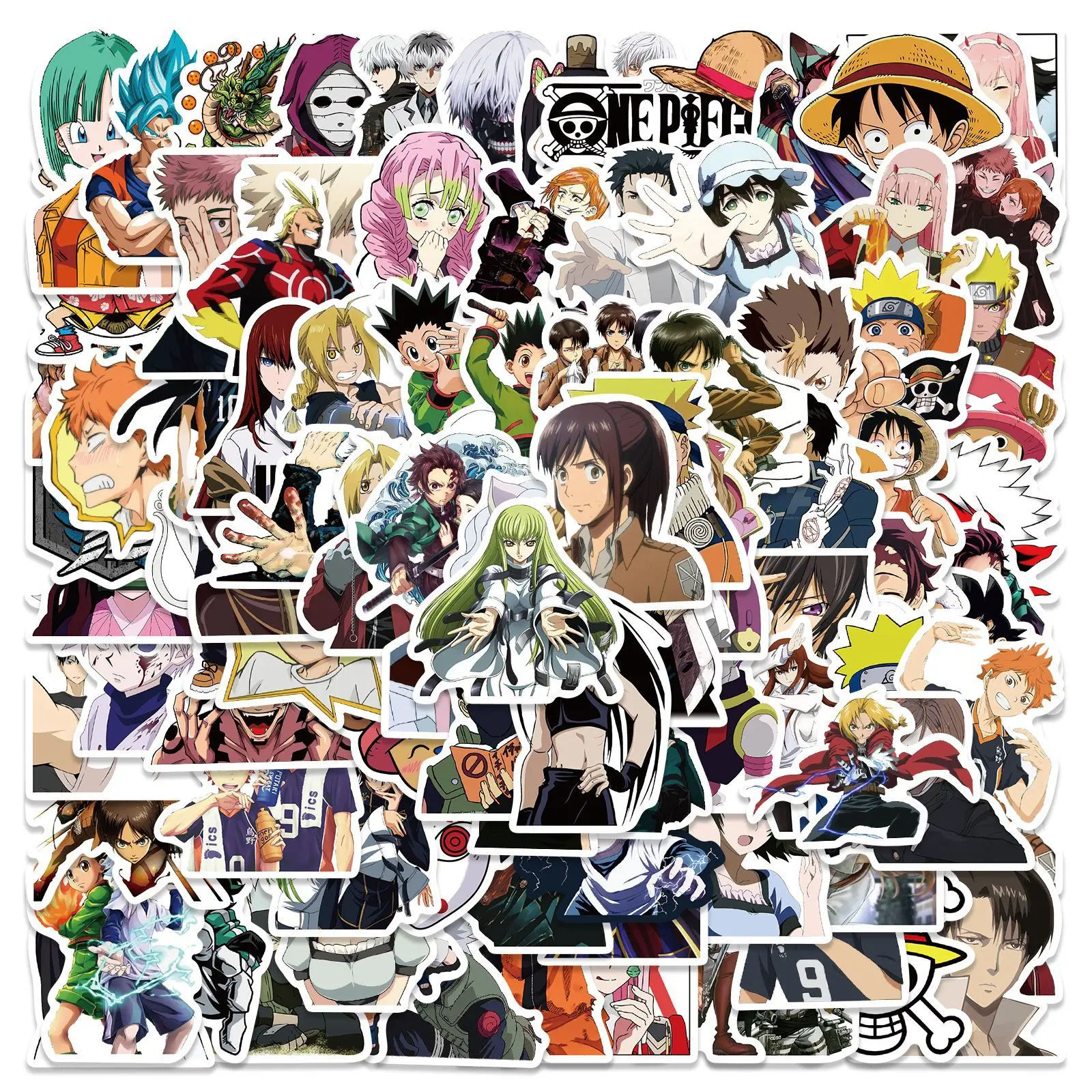 50/100/300PCS Mix Anime Aufkleber Wasserdicht DIY Graffiti Telefon Laptop Gepäck Gitarre Notebook Tasse Cartoon Aufkleber kinder Spielzeug Image