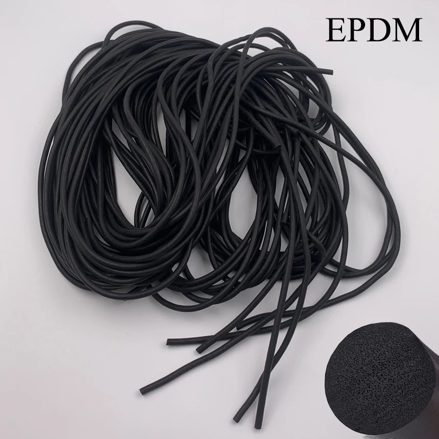 1,5mm 2mm 3mm 4mm 5mm 6mm OD Außerhalb Durchmesser EPDM Gummi Tür Auto Dämpfer schwamm Seil Runde O Ring Solide Schäumen Dicht Streifen Image