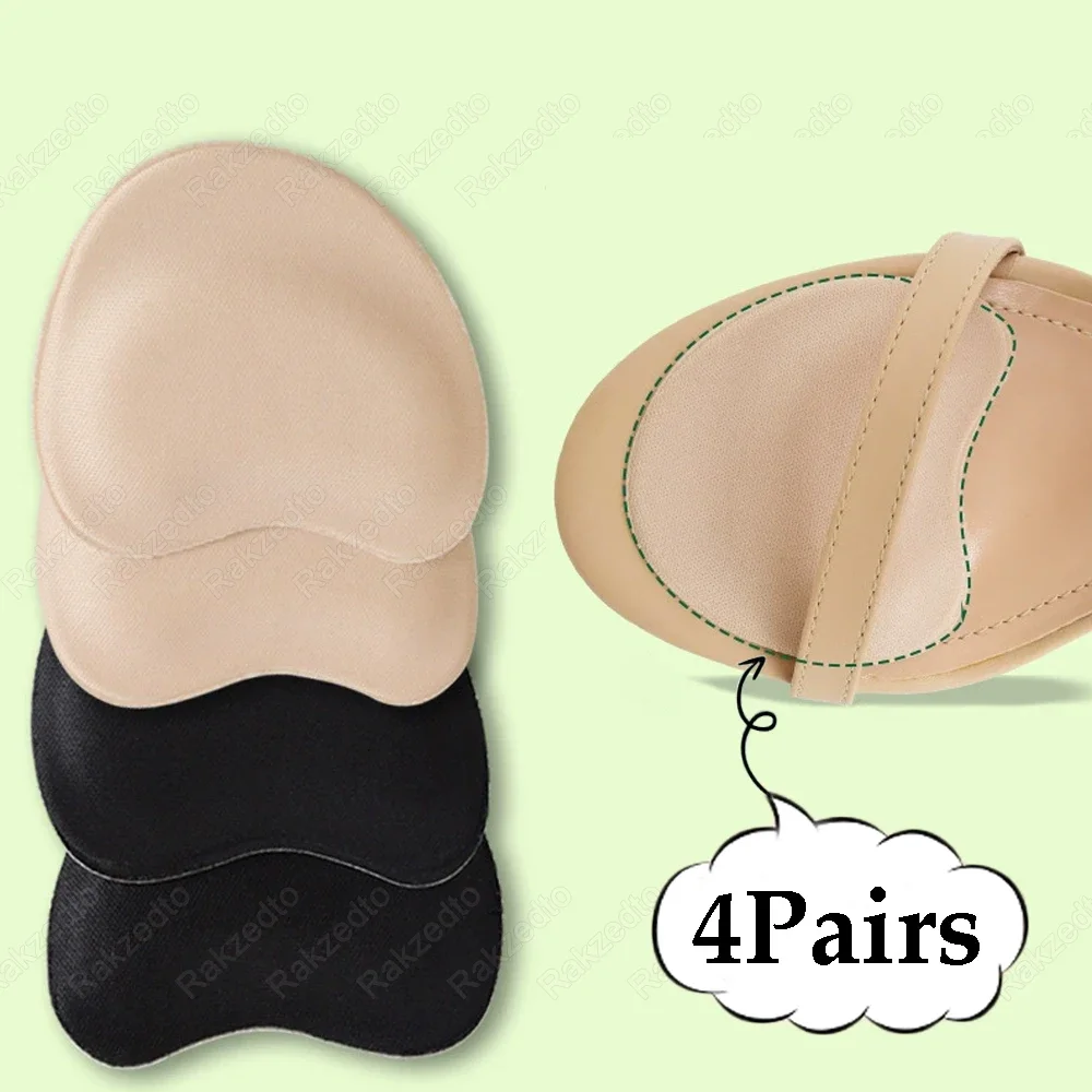8 stücke Vorfuß Pads Frau Sandalen High Heels Schmerzen Relief Einlegesohlen Nicht-Slip Schuh Pads für Zu Große Schuhe reduzieren Größe Füllstoff Zehen Pads