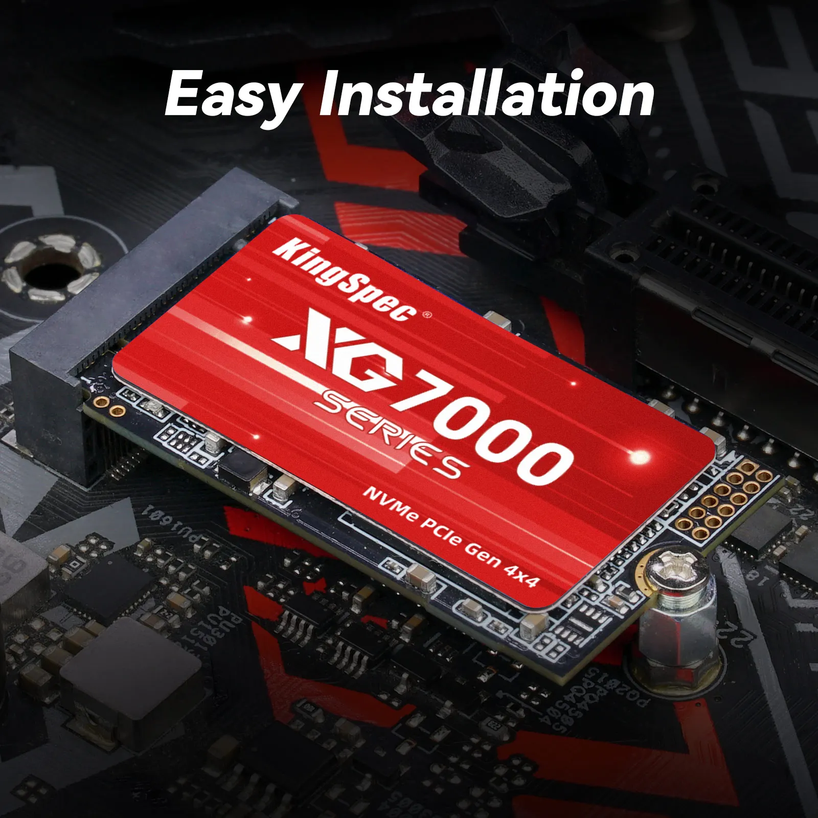 KingSpec 2242 SSD M2 PCIe 4.0 1 TB 2 TB M.2 NVMe 7200 MB/S Interne Solid-State-Laufwerke M-Tasten-Festplatte für PS5 Laptop Desktop DIY Image