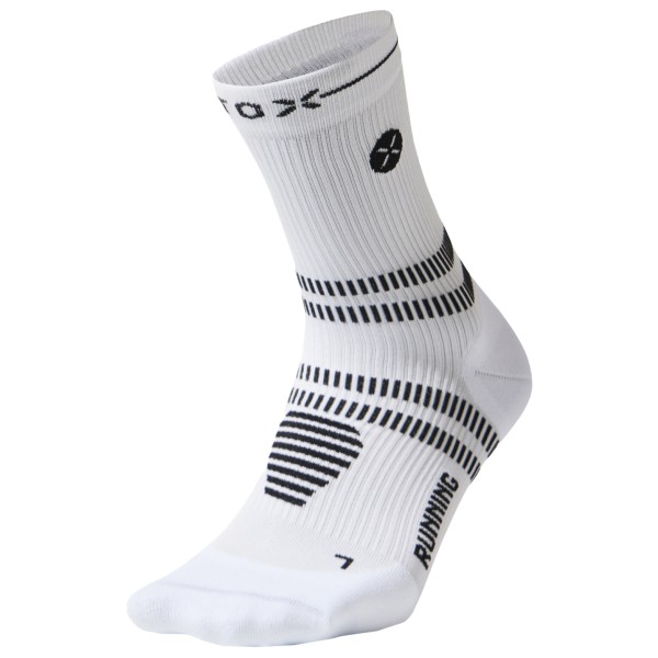 STOX Energy Socks - Women's Running Ankle Socks - Laufsocken 40-42 - Calf: 40-44 cm | EU 40-42 grau/weiß