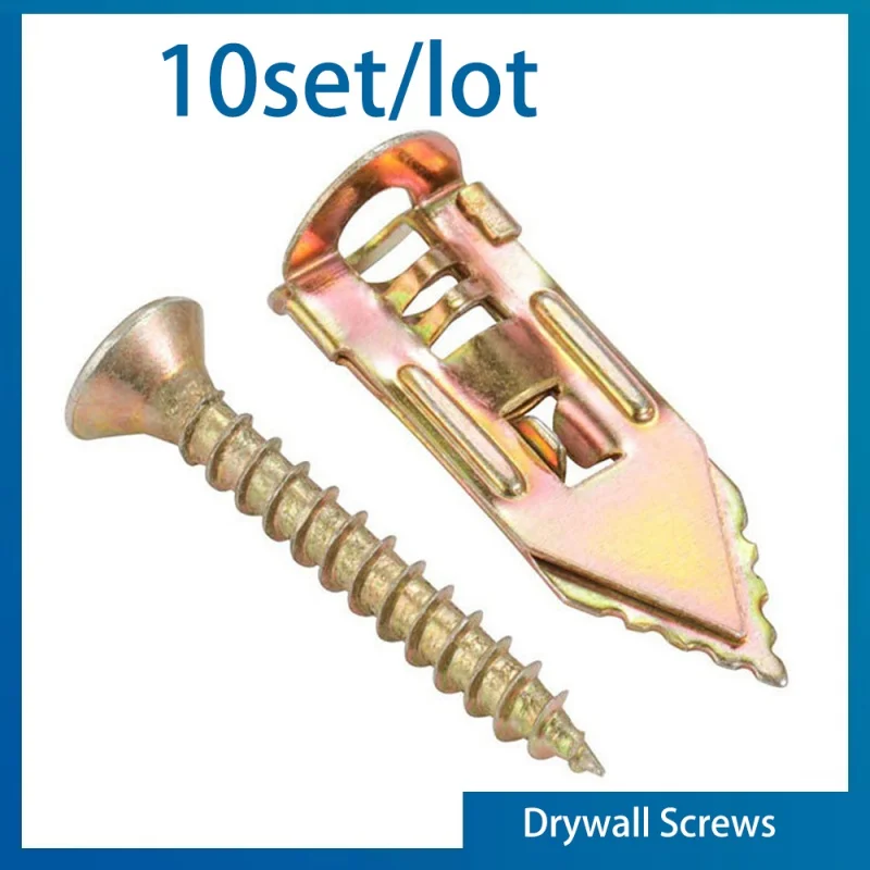 10 teile/los Bohren Anker Schrauben Trockenbau Anker Selbstschneidende Schrauben Gipskarton Wand Image