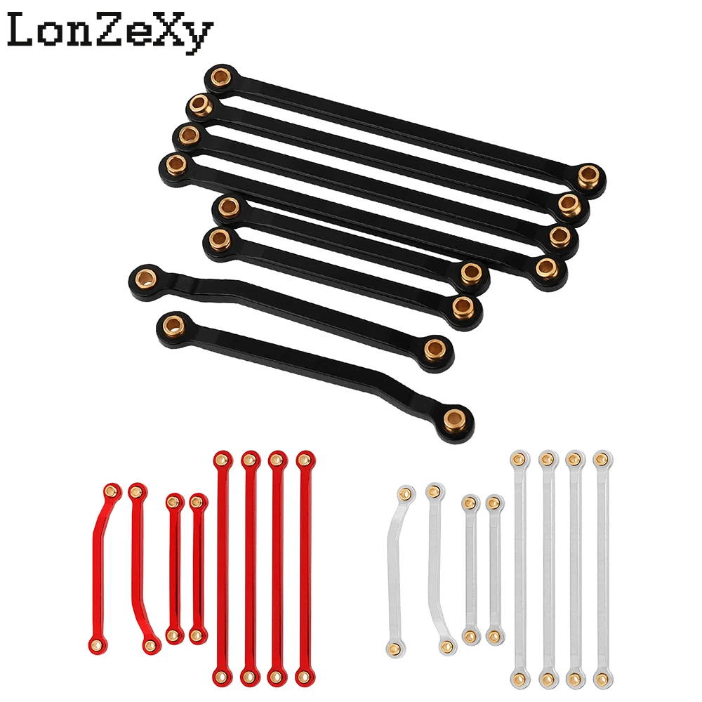 8pcs trx4m Aluminium legierung Metall Chassis Link Stangen Gestänge Set für TRX-4M k10 High Trail Pickup 1/18 rc Offroad-Autoteile Image