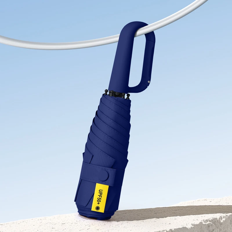 UV-Schutz Mini-Regenschirm Ultraleicht 5-fach Faltbar Tragbarer Sonnenschutz für Frauen Outdoor Strand Reise Kompakt Winddicht Schnelltrocknend Image