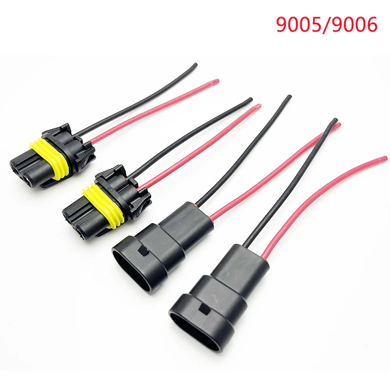 2/4/10 Stücke 9005 9006 Männlich Weiblich Buchse Auto Scheinwerfer Kabelbaum Stecker HB3 HB4 Stecker Umwandlung Linie birne Halter Adapter Image