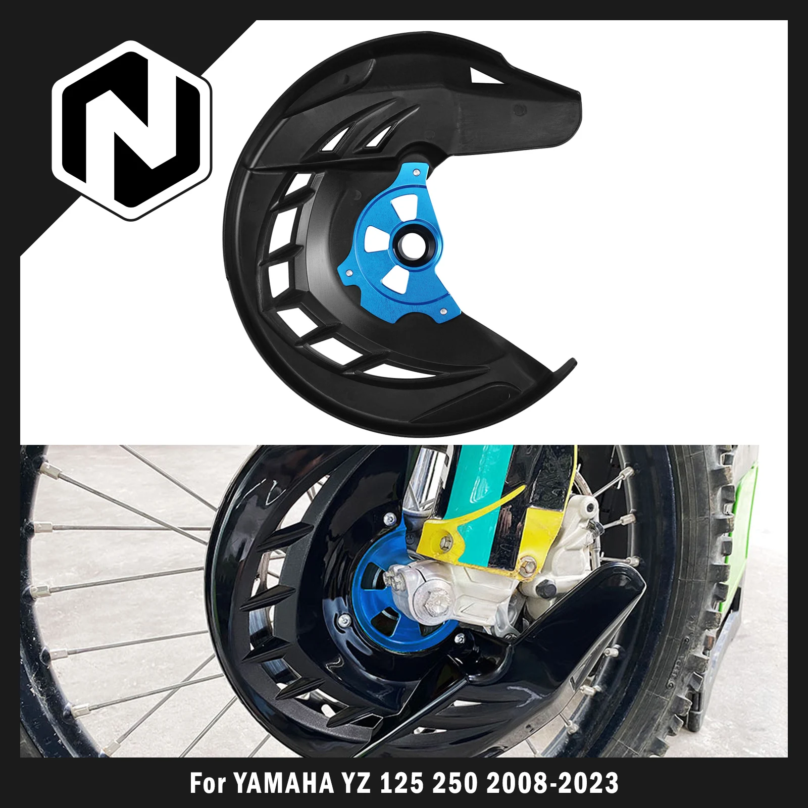 NICECNC Vorderer Bremsscheibenschutz für Yamaha YZ125 YZ250 2008–2023, YZ250F, YZ450F 2007–2013, YZ125X, YZ250X, WR250F, WR450F, YZF, WRF Image