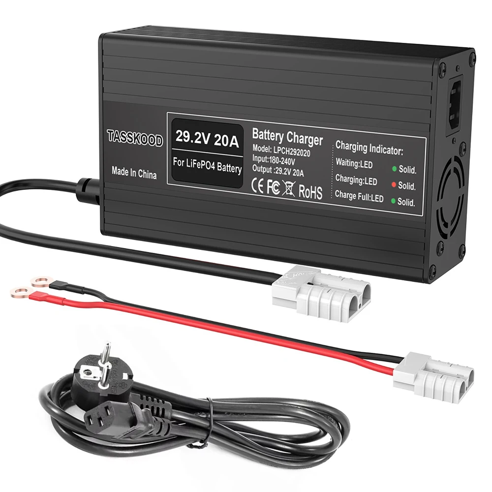 29,2V 20A LiFePO4 Batterieladegerät 24V Ladegerät für 8S 24 Volt 25,6V LiFePO4 Batteriepack mit 50A Anderson Smart Charger Image