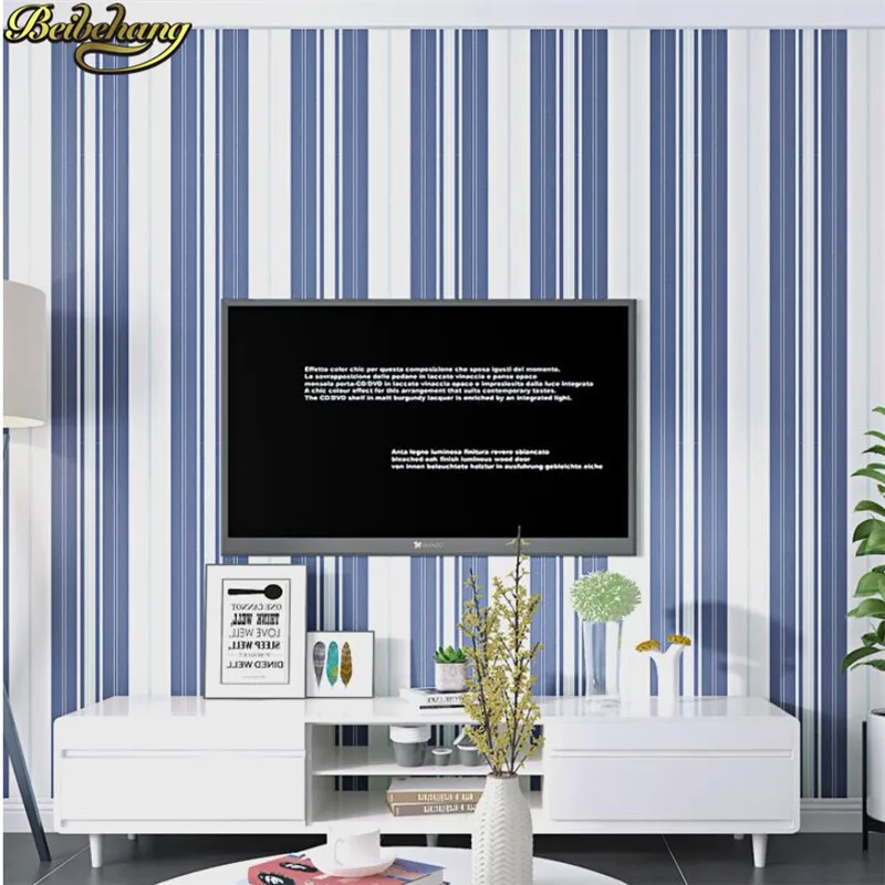 Beibehang papel de parede 3d Mittelmeer streifen tapete für wohnzimmer tapete für wände 3 d wand papers home decor rolle Image