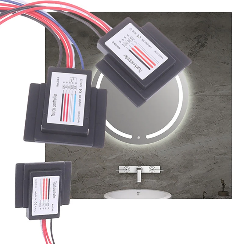 Neue LED Ein/Aus Dimmer Single Dual CCT Farbe Streifen Licht Controller Badezimmer Spiegel Lampe Eingebaute Touch Sensor schalter