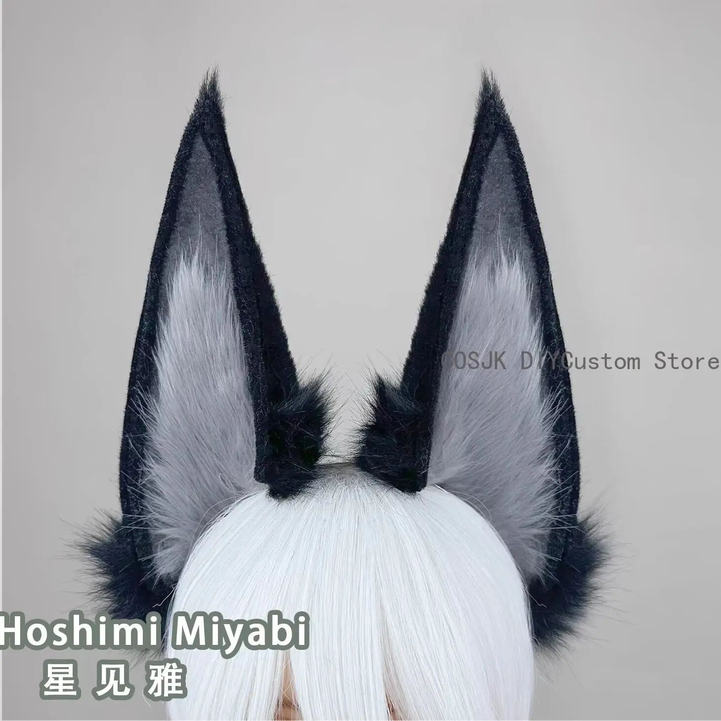 Anime Zenless Zone Zero Hoshimi Miyabi Fuchs-Tierohren Handgefertigte Große Ohren Haarreif Haaraccessoires Spiel-Party Maßanfertigung Image