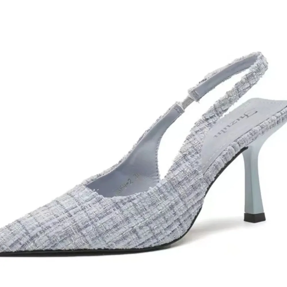 Marke Designer Pumps High Heels Pumps Frauen Spitz Blau Spitz Party Schuhe Sommer Dünnen Absätzen Sandalen High Heel Schuhe
