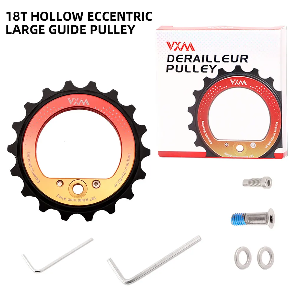 18T Keramik-Fahrrad-Schaltwerkrolle mit Hohl-Exzenterlager-Upgrade-Kit für R8000/7000 DIY, zweifarbig eloxiert