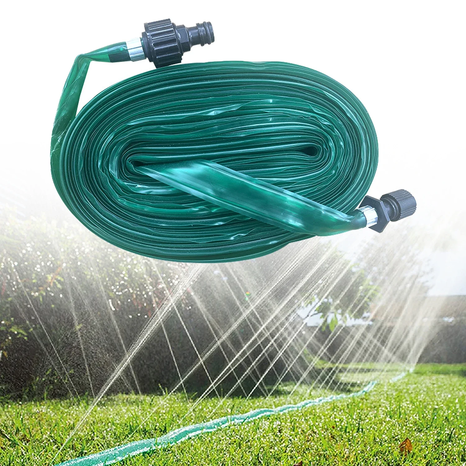 1 Set Sprinkler-Bewässerungsschlauch, Tropfschlauch, Sprinkler-Set für Garten- und Rasenbewässerung, Sprühschlauch für Garten- und Rasenbewässerungssysteme Image