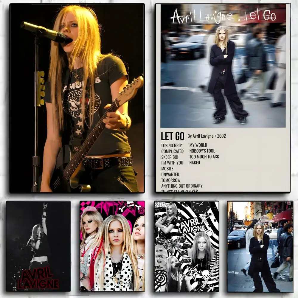 Sängerin Punk A-Avril Lavigne Poster, Wandkunstdruck, Poster, dekoratives Wandbild, Heimdekoration, Geschenk, ungerahmt