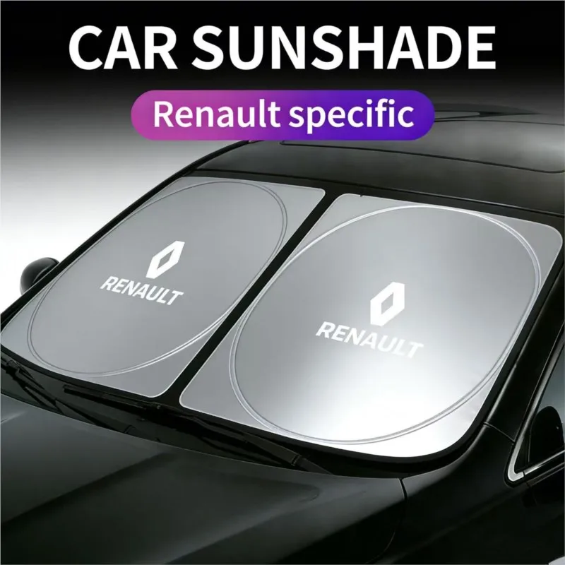 Auto-Innenraum Windschutzscheiben-Sonnenschutz UV-Schutz für Renault RS Megane 2 3 4 Trafic Scenic 2 Clio Captur Twingo QM6 Image