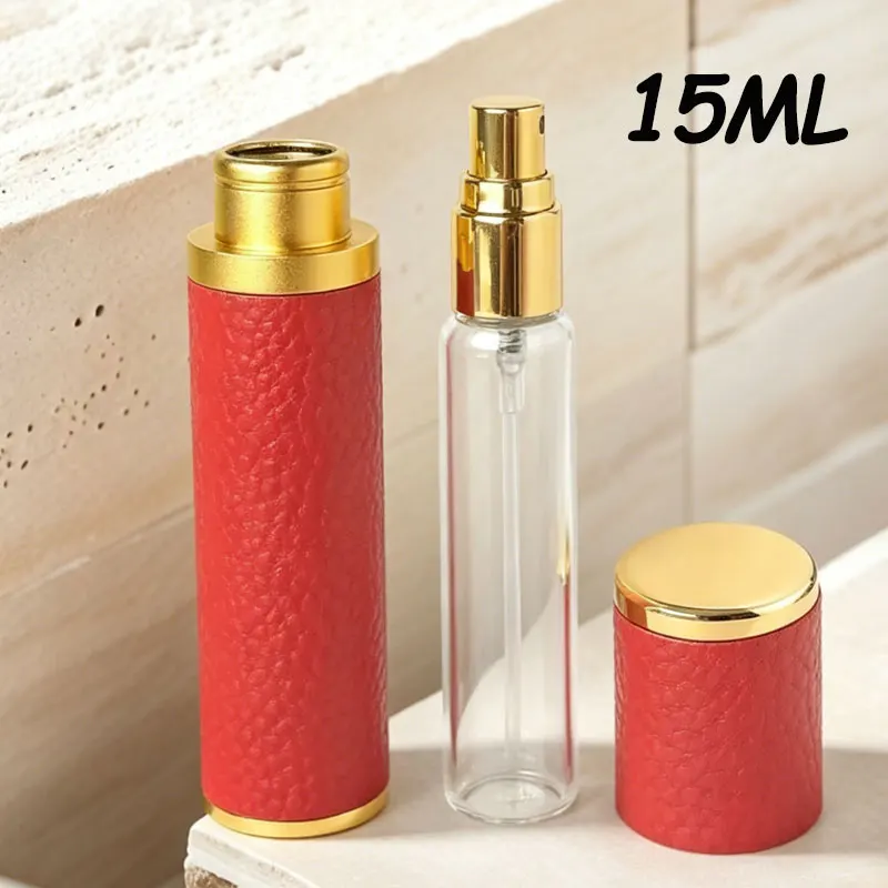 15ML Tragbare Nachfüllbare Leder-Parfümflasche Mehrzweck-Sprühflasche Leerer Parfüm-Zerstäuber für Reisen Nachfüllbare Sprühflasche Image