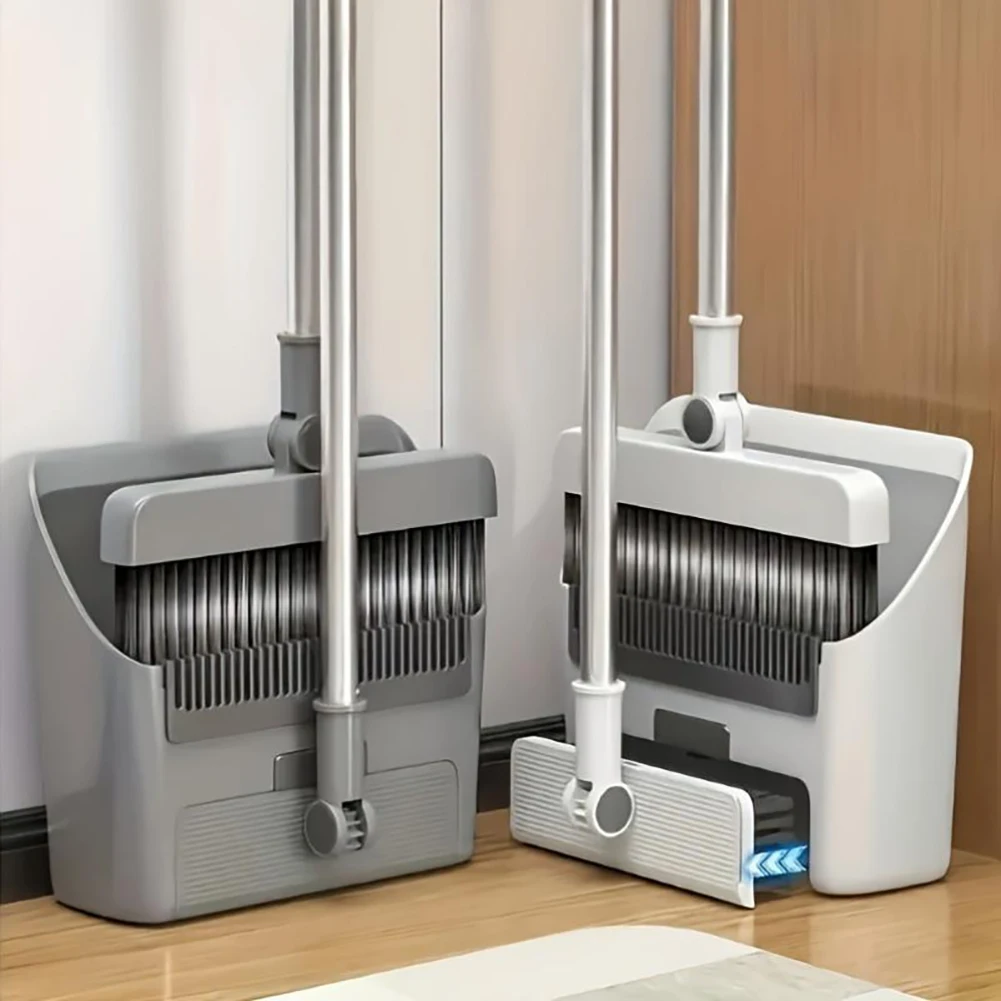 3-in-1-Klappbesen-Kehrschaufel-Set, multifunktionales Kehrbesen-Set, Haushaltsreinigungswerkzeug für Wohnzimmer und Schlafzimmer Image