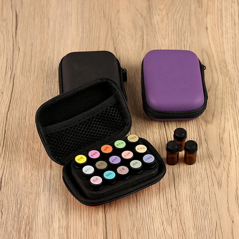 Tragbarer Parfüm-Organizer mit 15 Fächern für 1ML 2ML 3ML ätherische Öle, Aufbewahrungstasche für Young Living Rollerflaschen Image