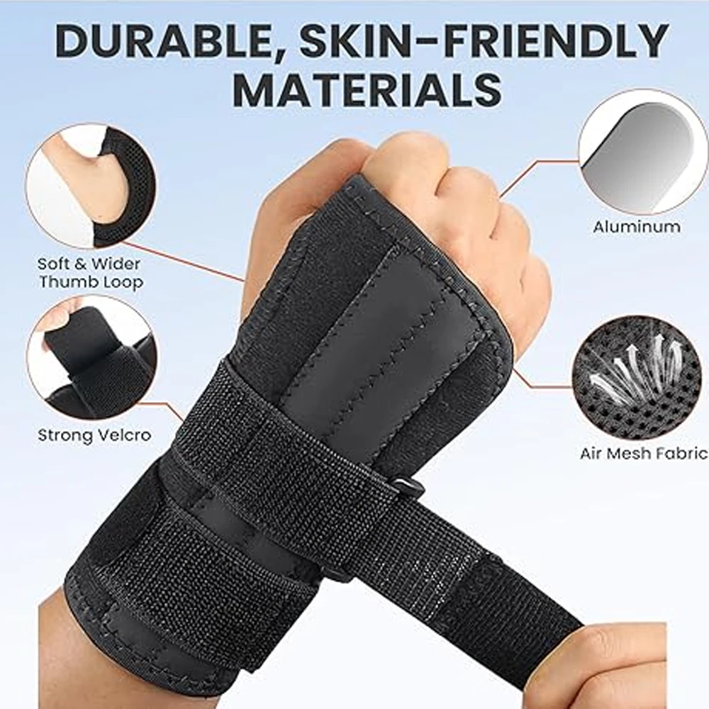 1 Stück Verstellbare Stabilitäts-Handgelenkstütze, Karpaltunnel-Handgelenkbandage, Handgelenkschiene, Stützbandage für Fitness, Zuhause, Sport, Handschutz Image