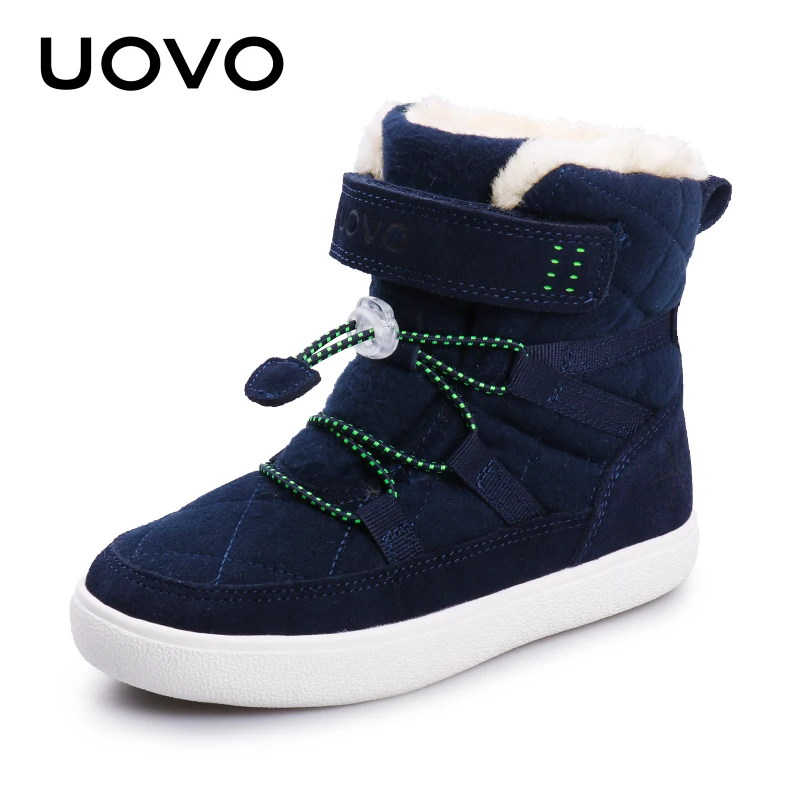 UOVO Neue Ankunft Winter Kinder Schnee Mode Kinder Warme Stiefel Jungen Und Mädchen Schuhe Mit Plüsch Futter Größe 31-37