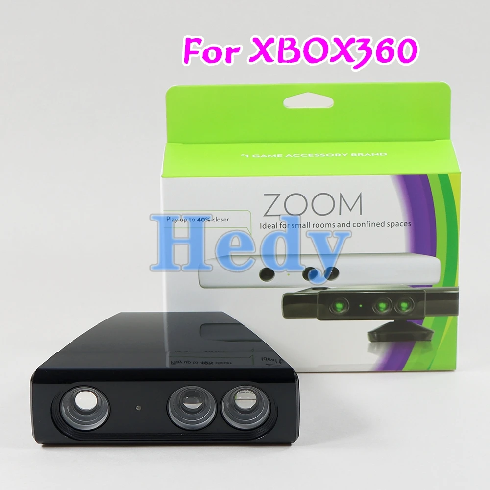 1PCS For XBOX 360 XBOX360 Kinect Sensor New Black Zoom Play Range Reduction Lens Wide Angl Universal Adapter Super Zoom